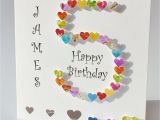 Birthday Cards for 5 Year Olds Handmade 3d 39 5 39 Card 5th Birthday Card Personalised