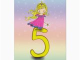 Birthday Cards for 5 Years Old Girl 5 Year Old Princess Birthday Card for Girls Zazzle