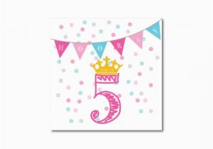 Birthday Cards for 5 Years Old Girl Children 39 S Girl Birthday Card 5 Year Old Happy by Studiohall