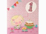 Birthday Cards for Baby Girl 1st Happy 1st Birthday Baby Girl Card Www Imgkid Com the