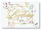 Birthday Cards for Customers Confetti and Streamers Birthday Card