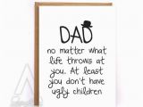 Birthday Cards for Dad From Daughter Funny Dad Birthday Card From Kids Thank You Card Funny