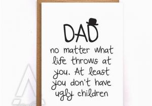 Birthday Cards for Dad From Daughter Funny Dad Birthday Card From Kids Thank You Card Funny