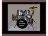 Birthday Cards for Drummers Happy Birthday Wishes with Drum