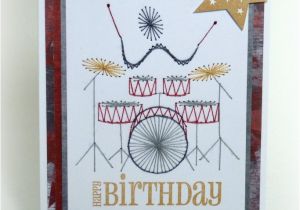 Birthday Cards for Drummers Stoney Stitches Birthday Drummer