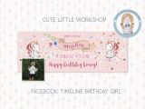 Birthday Cards for Facebook Timeline Facebook Timeline Birthday Unicorn Template by Cute Little
