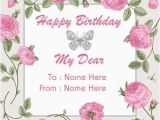 Birthday Cards for Facebook with Name Create Custom Birthday Wishes Greeting Card with Name