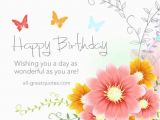 Birthday Cards for Facebook with Name Happy Birthday Wishing You A Day as Wonderful as You are