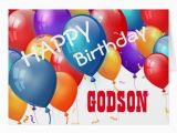 Birthday Cards for Godson Happy Birthday with Balloons Godson Greeting Card Zazzle