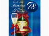 Birthday Cards for Grandson to Print 18th Birthday Grandson Modern Greeting Card Zazzle