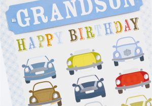 Birthday Cards for Grandson to Print Birthday Card Car Print Grandson Only 99p