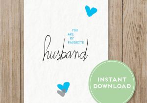 Birthday Cards for Husband Printable Favorite Husband Card Printable Valentine Card Husband