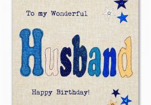 Birthday Cards for Husband with Name and Photo Hand Finished Wonderful Husband Birthday Card Karenza