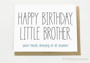 Birthday Cards for Little Brother Funny Birthday Card Little Brother You 39 Re by Cheekykumquat