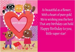 Birthday Cards for Little Girls Beautiful Greetings Birthday Wishes for Little Girl