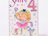 Birthday Cards for Little Girls Giant 4th Birthday Card Little Girl Only 99p