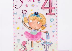 Birthday Cards for Little Girls Giant 4th Birthday Card Little Girl Only 99p