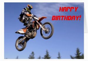 Birthday Cards for Motorcycle Riders Motocross Tricks Birthday Card Zazzle