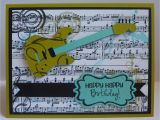 Birthday Cards for Musicians Crafting with Katie Musical Manly Birthday Card