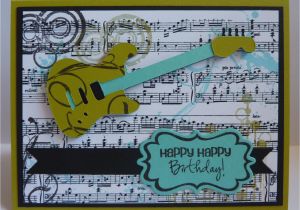 Birthday Cards for Musicians Crafting with Katie Musical Manly Birthday Card