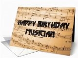Birthday Cards for Musicians Happy Birthday Musician Musical Notes Background Card