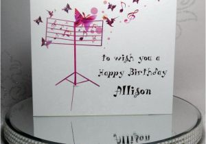 Birthday Cards for Musicians Luxury Handmade Personalised Birthday Card Musical