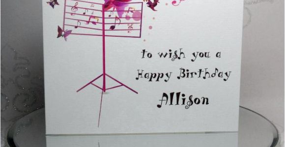 Birthday Cards for Musicians Luxury Handmade Personalised Birthday Card Musical