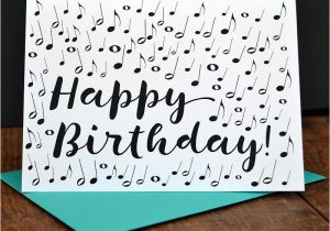 Birthday Cards for Musicians Music Note Birthday Card Musician Birthday Card Music