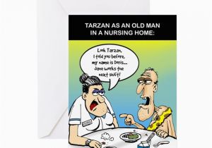 Birthday Cards for Old Men Tarzan as An Old Man Greeting Card by Yellowdogcards