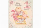 Birthday Cards for One Year Old Baby Girl 1940s Birthday Card One Year Old Childrens Birthday Greeting