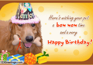 Birthday Cards for Pets A Bow Wow Time Free Pets Ecards Greeting Cards 123