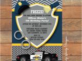Birthday Cards for Police Officers Items Similar to Police Birthday Invitation Printable On Etsy