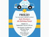 Birthday Cards for Police Officers Police Birthday Party Invitation Zazzle Com