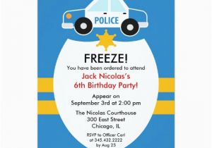 Birthday Cards for Police Officers Police Birthday Party Invitation Zazzle Com