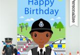 Birthday Cards for Police Officers Police Officer Firefighter Birthday Card Personalised Kids