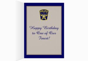 Birthday Cards for Police Officers White Police Officer Birthday Card Zazzle