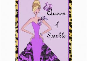 Birthday Cards for the Blind Quot Queen Of Sparkle Quot Blind them Into Servitude Card Zazzle
