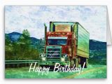 Birthday Cards for Truck Drivers Big Rig Road Liner Truck Lover Birthday Card Rigs