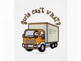 Birthday Cards for Truck Drivers Light Female Truck Driver Greeting Card Zazzle