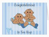 Birthday Cards for Twin Boys Congratulations Twin Baby Boys Custom Card Zazzle