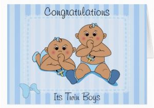 Birthday Cards for Twin Boys Congratulations Twin Baby Boys Custom Card Zazzle