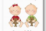 Birthday Cards for Twin Boys Personalised Babies First 1st Birthday Card 2nd Birthday Card