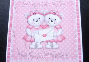 Birthday Cards for Twin Boys to Special Twins Teddies Birthday Card Boys Girls or
