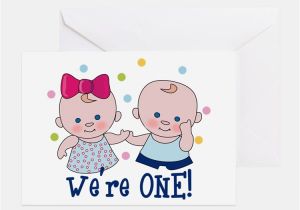 Birthday Cards for Twin Boys Twins 1st Birthday Twins 1st Birthday Stationery Cards
