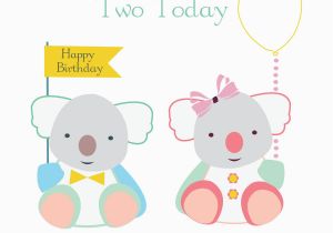 Birthday Cards for Twins Boy and Girl Happy Birthday Personalised Twins Boy and Girl Cards by