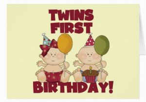 Birthday Cards for Twins Boy and Girl Twins 1st Birthday Boy Girl T Shirts and Gifts Greeting