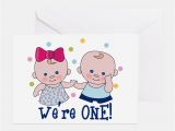 Birthday Cards for Twins Boy and Girl Twins First Birthday Greeting Cards Card Ideas Sayings