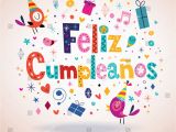 Birthday Cards In Spanish Feliz Cumpleanos Feliz Cumpleanos Happy Birthday Spanish Card Stock Vector