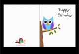 Birthday Cards Print Free Free Printable Cute Owl Birthday Cards