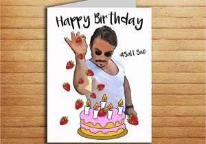 Birthday Cards Printable Funny Salt Bae Birthday Card Printable Funny Birthday Card for